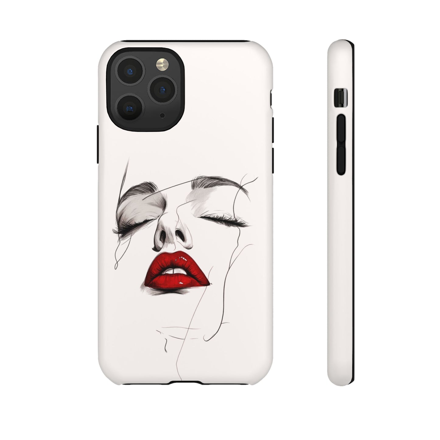 Stylish Phone Case with Artistic Lip Design, Femme Tech Accessory, Trendy Device Cover, Gift for Her, Unique Phone Accessories