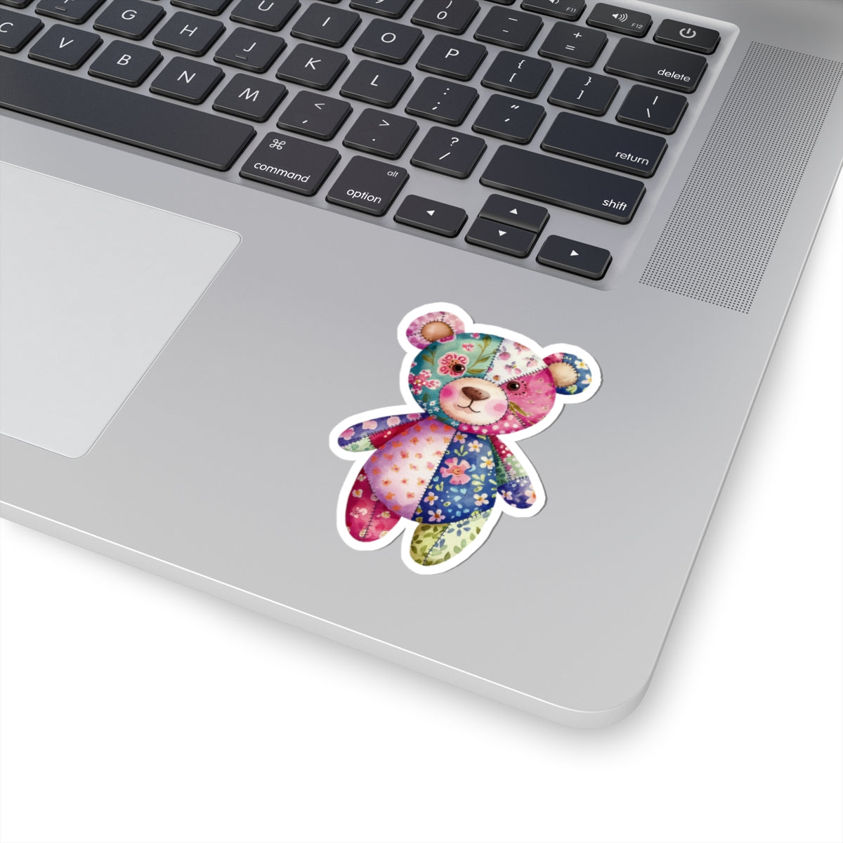 Cute Patchwork Teddy Bear Stickers, Aesthetic Decor for Laptops, Journals, Kid’s Rooms, Gifts for Bear Lovers, Scrapbooking Supplies