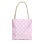 Pink Daisy Pattern Tote Bag — Floral Everyday Canvas Shopper