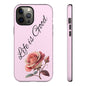 Roses & Positivity Phone Case - Floral Design, Life is Good, Tough Cases for Everyday Wear, Gift for Friends, Mother's Day, Spring [...]