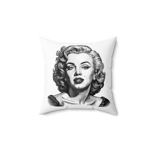 Marilyn Monroe Art Pillow, Vintage Home Decor, Decorative Cushion, Retro Chic Accent, Gift for Movie Lovers, Birthday or Holiday