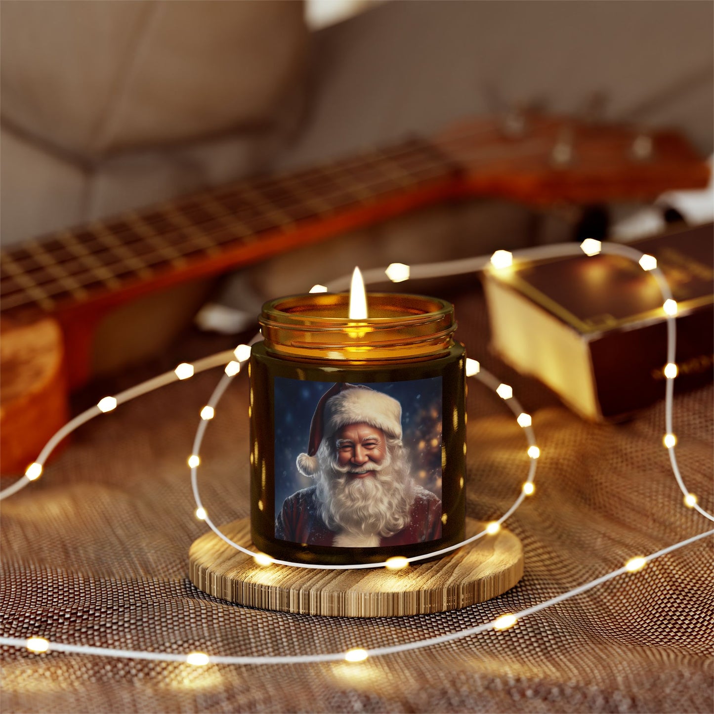 Festive Santa Scented Candle | Holiday Gift, Cozy Home Decor, Christmas Candle, Seasonal Aromatherapy, Unique Stocking Stuffer