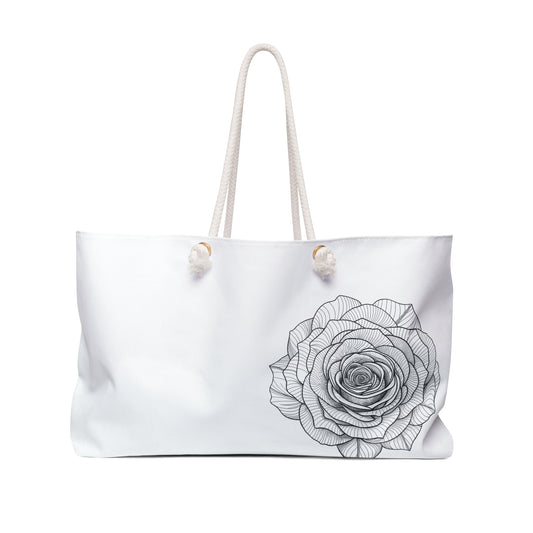 Elegant Floral Weekender Bag | Travel Tote | Perfect for Weekend Getaways, Beach Days, Birthdays, Holidays, and Travel