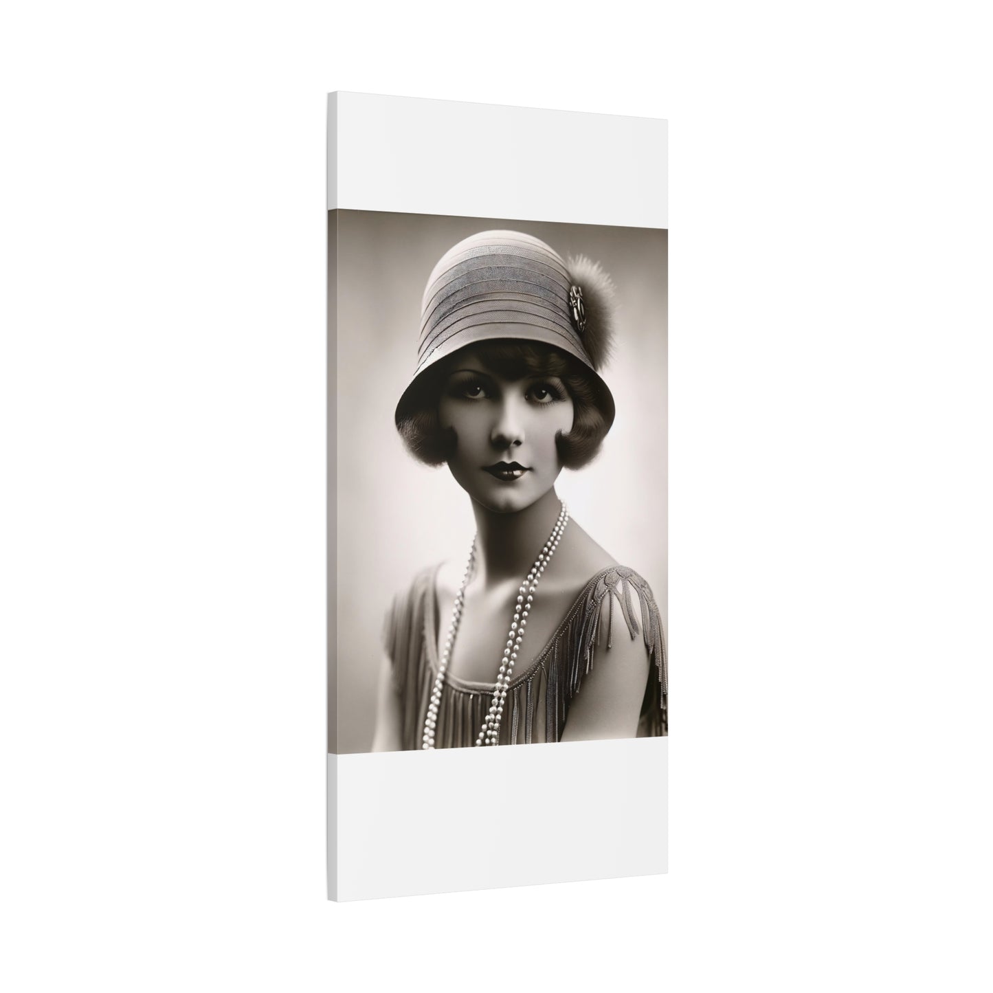 Vintage 1920s Flapper Portrait Canvas