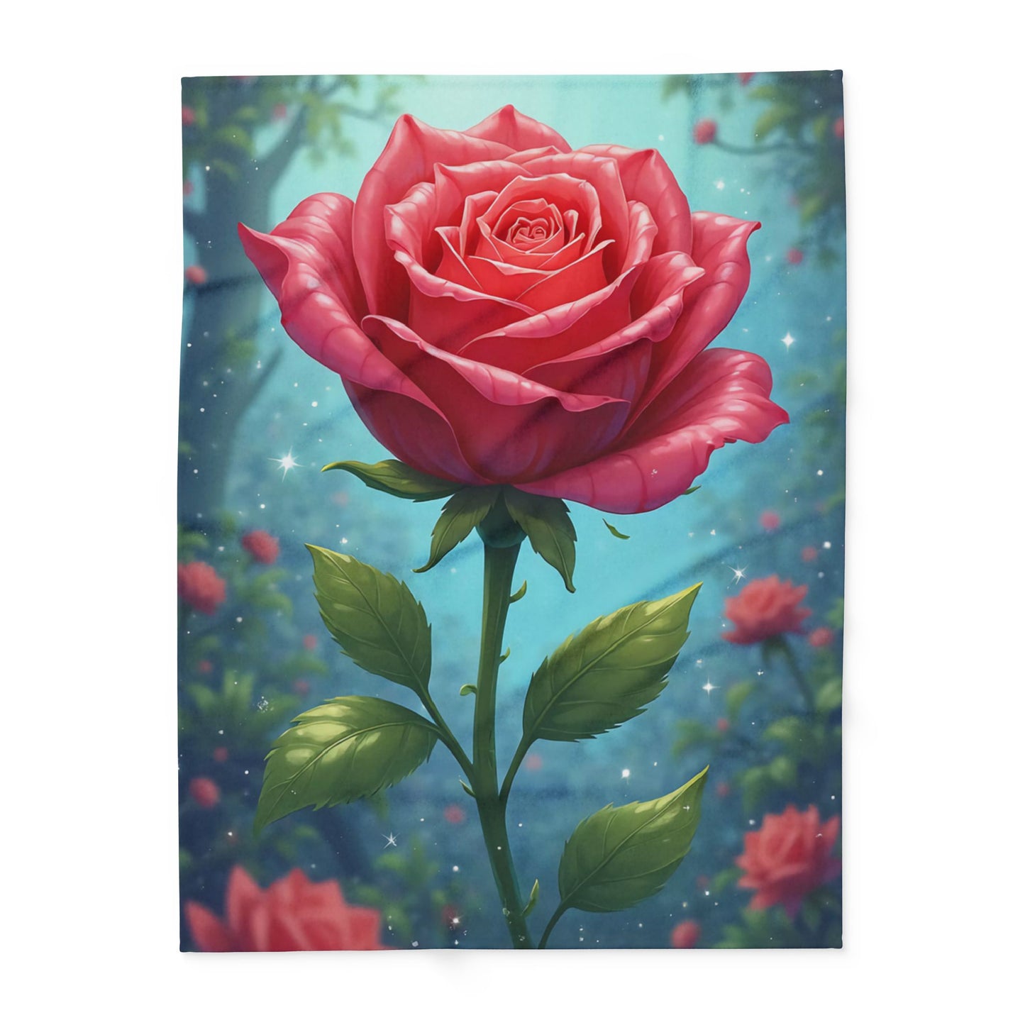 Rose-Themed Arctic Fleece Blanket - Cozy Home Decor, Gifts for Her, Floral Blanket, Romantic Decor, Perfect for All Seasons