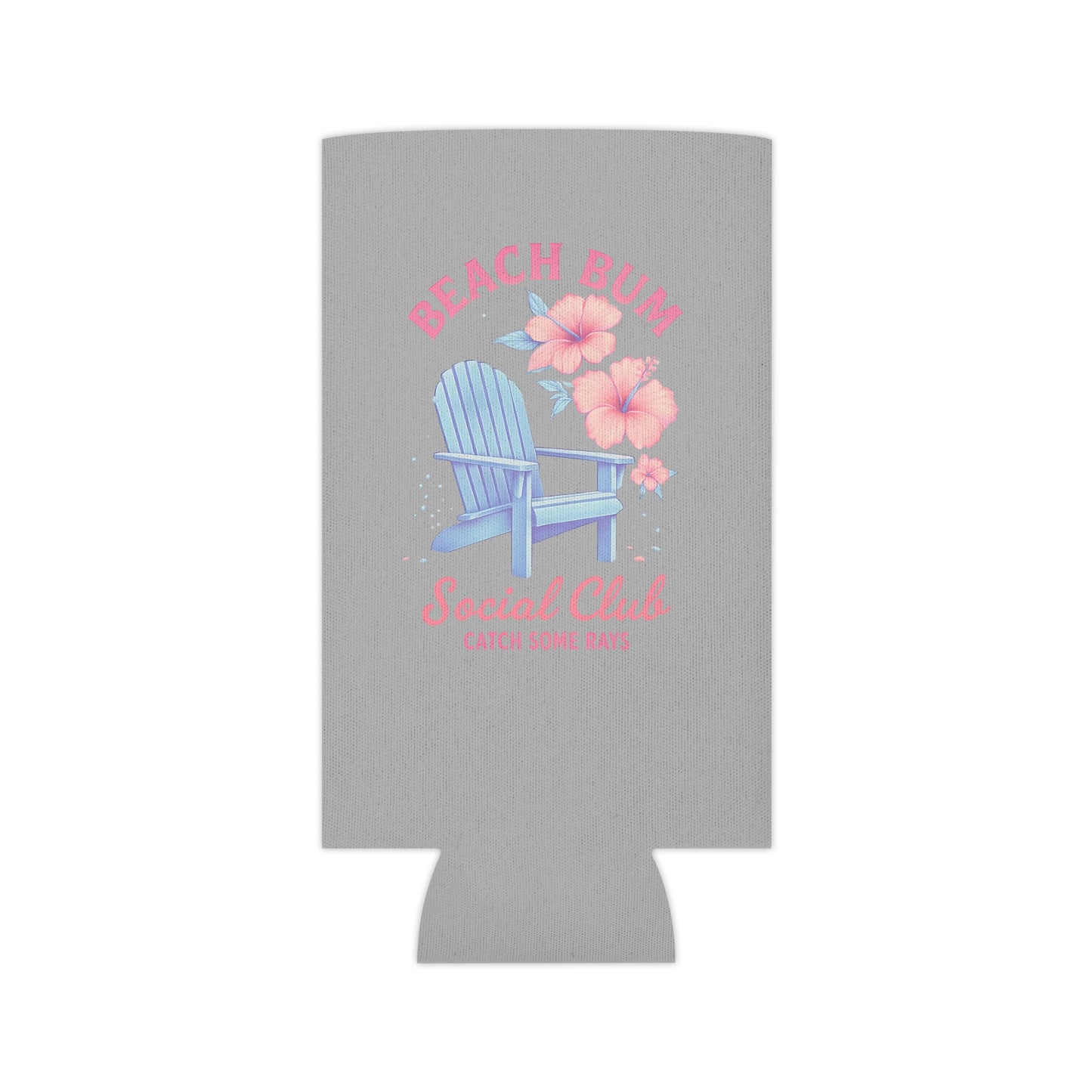 Beach Bum Can Cooler - Summer Vibes, Social Gatherings, Pool Parties, Beach Days, Gift for Friends