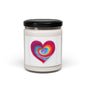 Rainbow Heart Soy Candle — 9oz Scented Jar for Gifts, Valentine’s & Pride