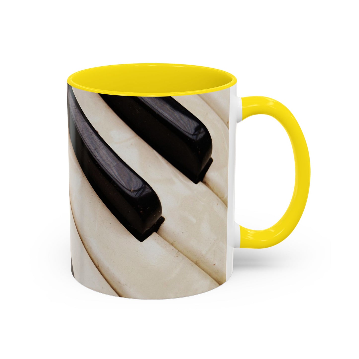 Musical Accent Coffee Mug | Piano Design, Coffee Lover Gift, Musician Mug, Stylish Drinkware, Home & Office Decor