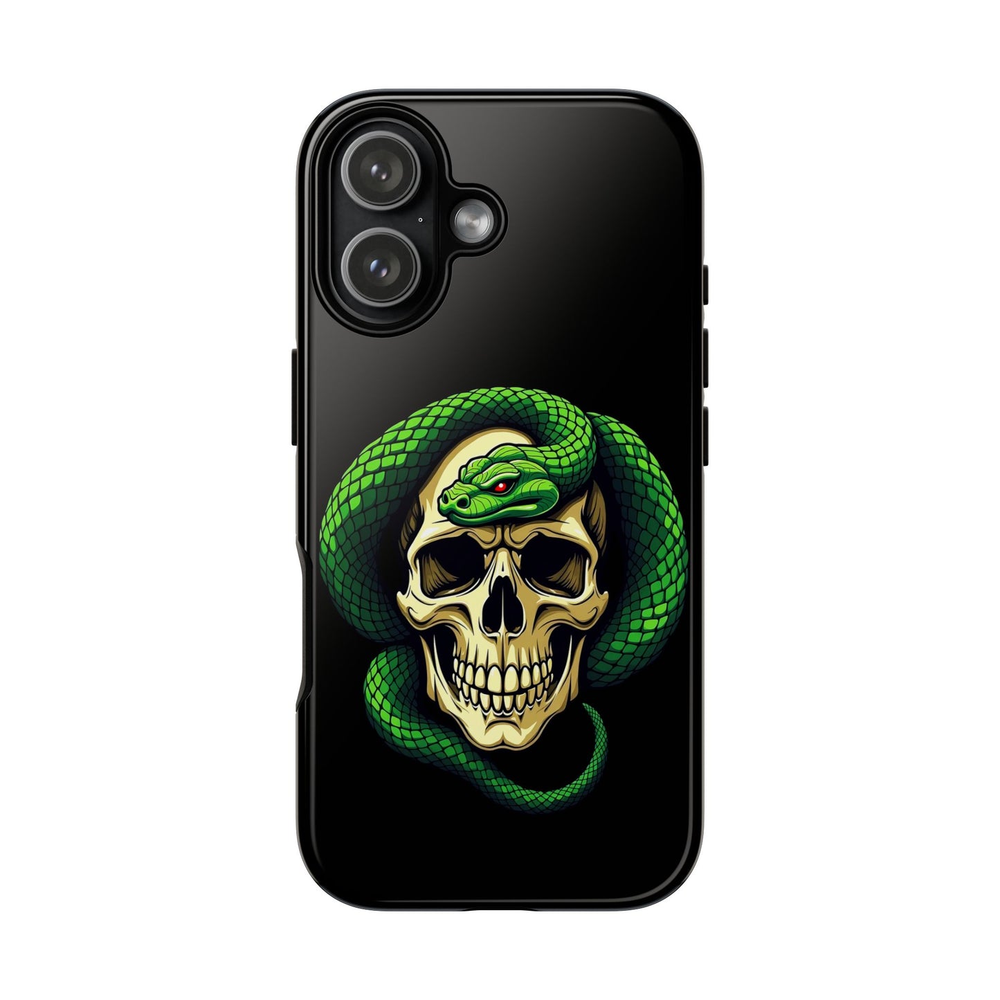 Skull & Snake Phone Case | Tough Cases, Protective Cover, Edgy Phone Accessories, Gothic Gift, Halloween Decor