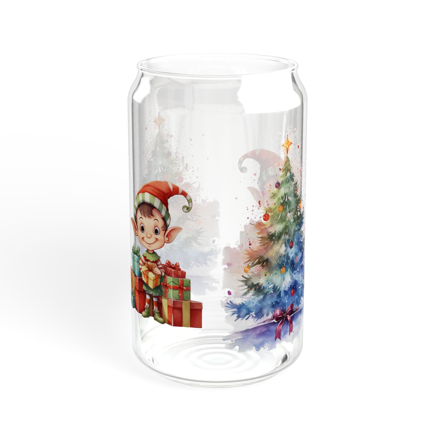 Christmas-Themed Sipper Glass, Holiday Drinkware, Cute Holiday Decor, Eco-Friendly Gift, Festive Homeware, 16oz Jar with Straw, [...]