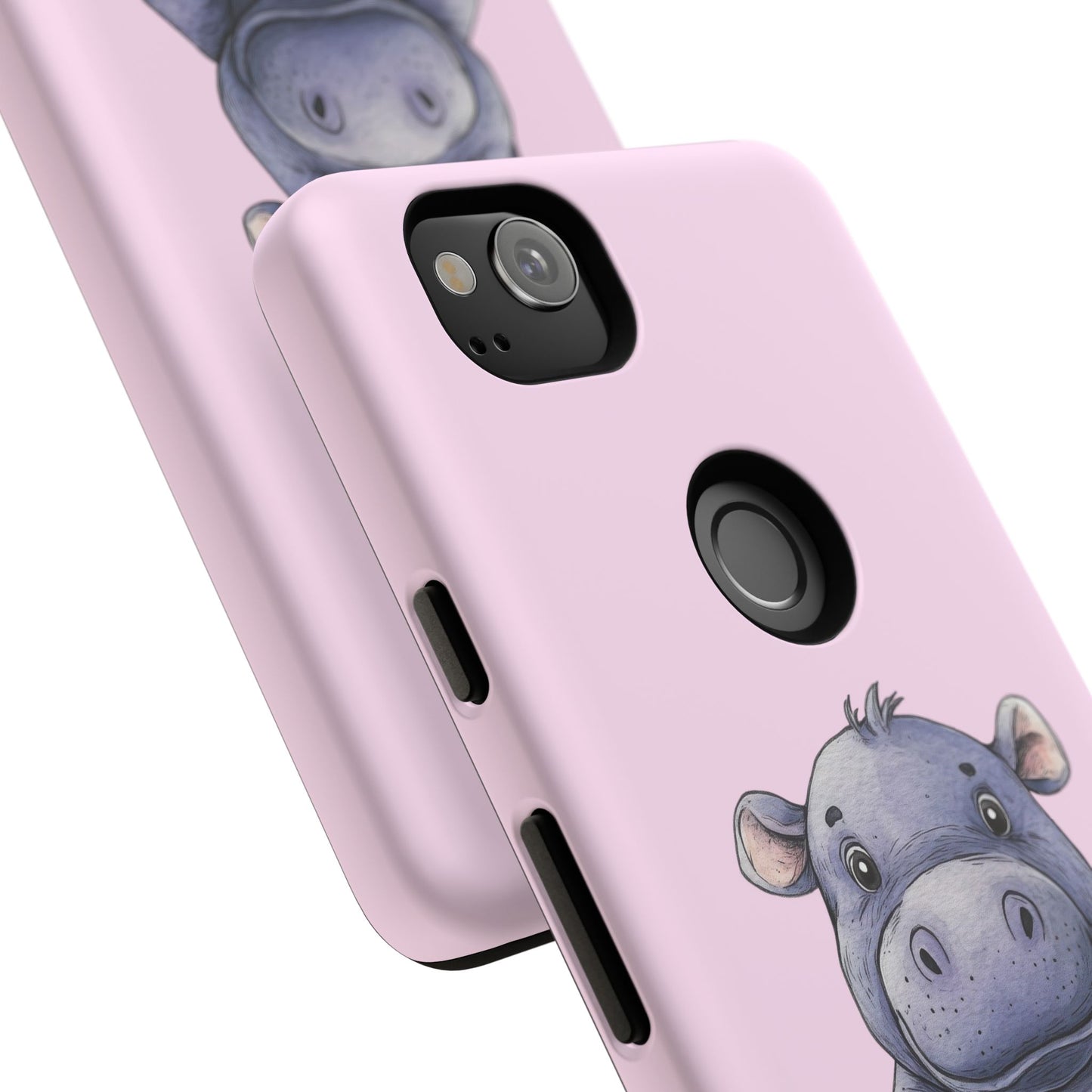 Cute Hippo Phone Case - Tough Cases, Animal Phone Cover, Kawaii Accessories, Gifts for Kids, Unique Tech Gear