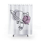 Chic Line Art Shower Curtain, Modern Bathroom Decor, Floral Design, Stylish Gift for Her, Art-inspired Home Accent