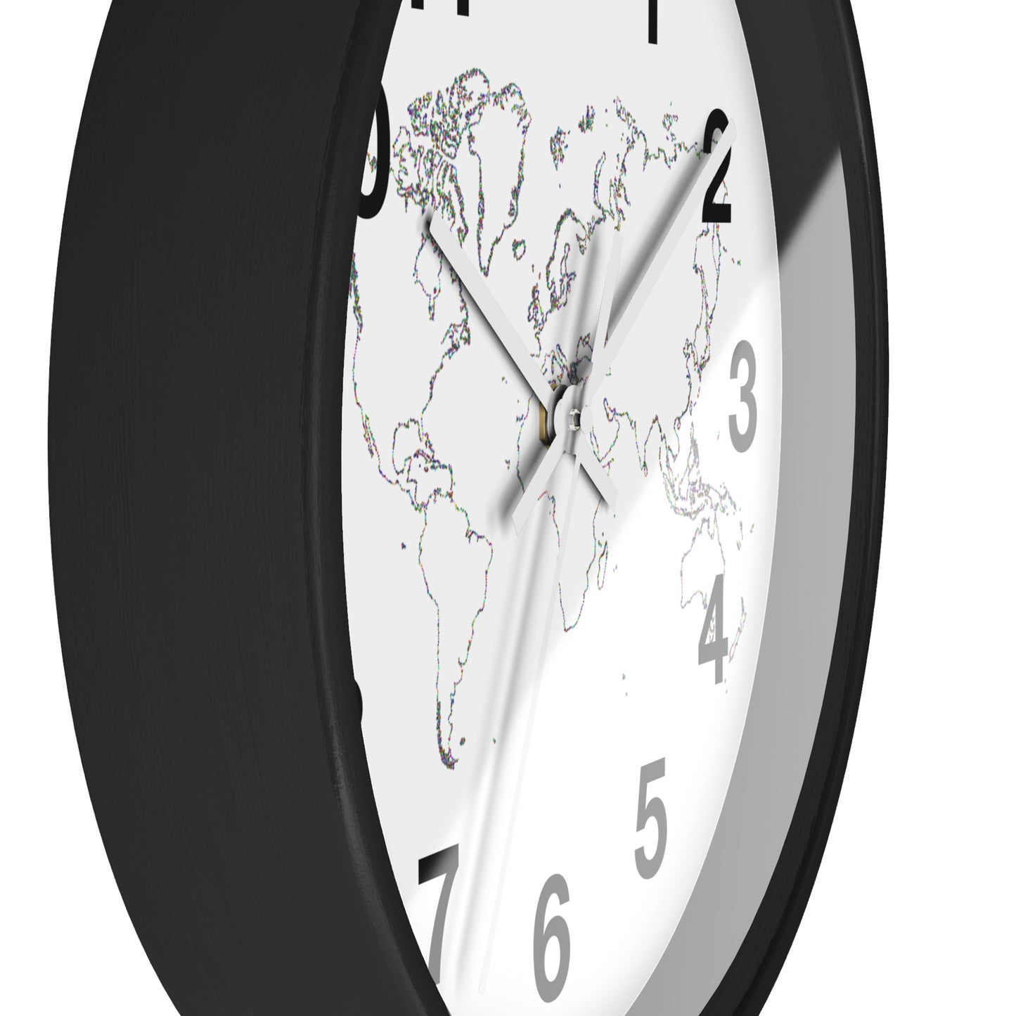 World Map Wall Clock, Unique Home Decor, Travel Enthusiast Gift, Modern Timepiece, Educational Wall Art