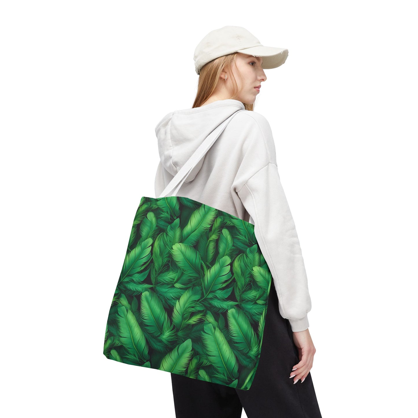 Tropical Leaf Tote Bag, Eco-Friendly Shopping Bag, Beach Day Essential, Vacation Accessory, Summer Gift Idea