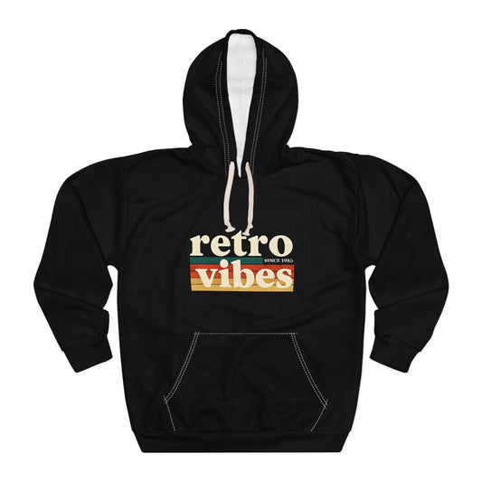 Retro Vibes Unisex Pullover Hoodie, Cozy Sweatshirt, Casual Style, Gift for Friends, Perfect for Fall & Winter
