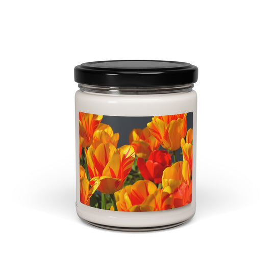 Vibrant Floral Scented Soy Candle, Perfect for Relaxation, Home Decor, Gifts