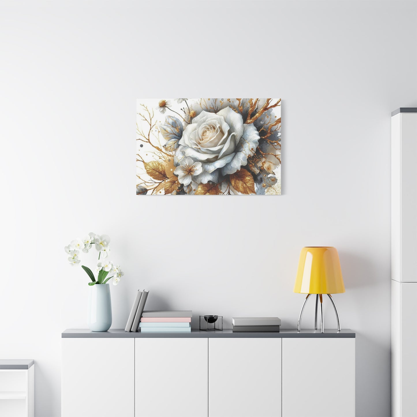 Matte Canvas, Stretched, 1.25" - Gold and Black