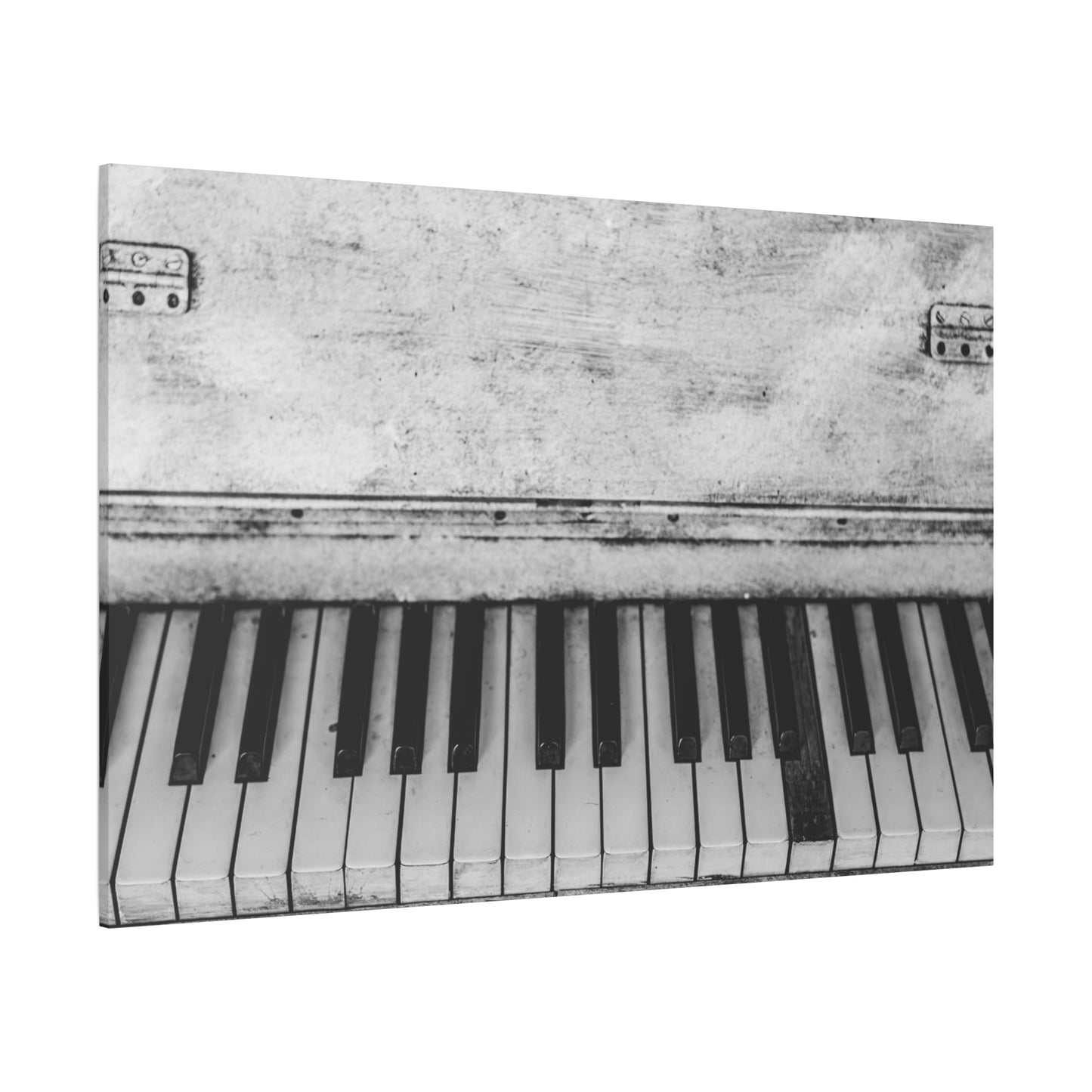 Vintage Piano Keys Matte Canvas Print