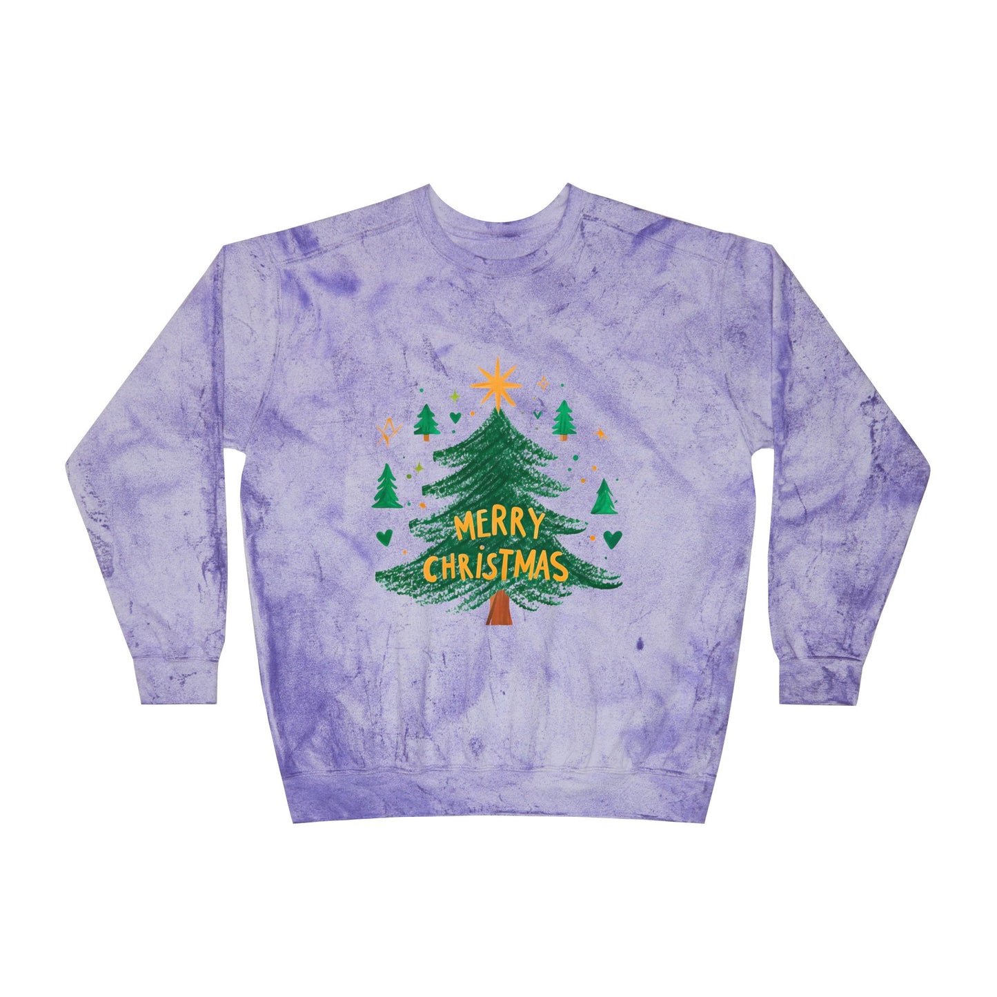 Merry Christmas Color Blast Crewneck Sweatshirt, Unisex Holiday Sweatshirt, Cozy Sweatshirt Gift, Festive Apparel, Christmas Sweater