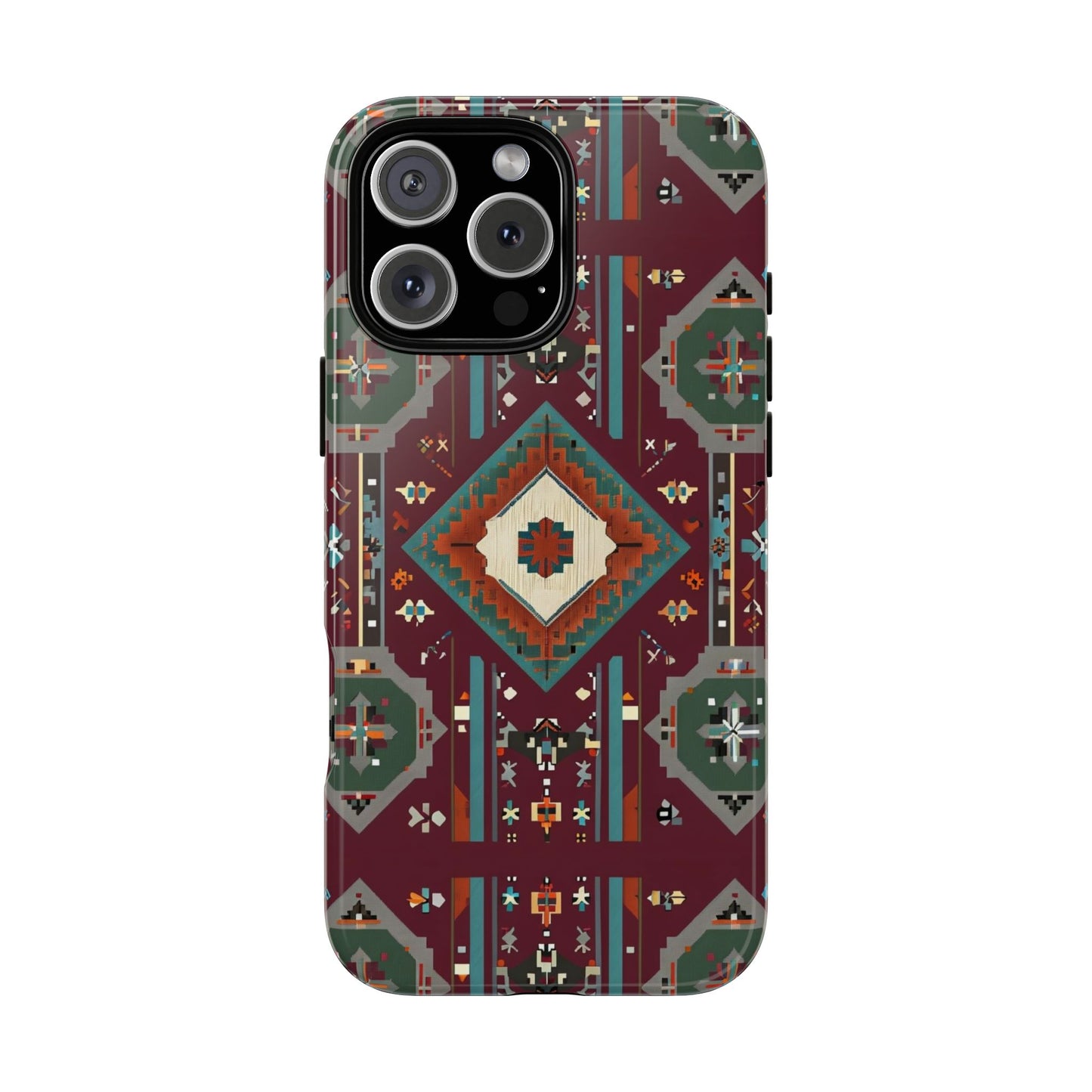 Tribal Pattern Phone Case - Boho Chic, Tough Durable Cover, Stylish Tech Accessory, Gift for Him/Her, Festival Essentials