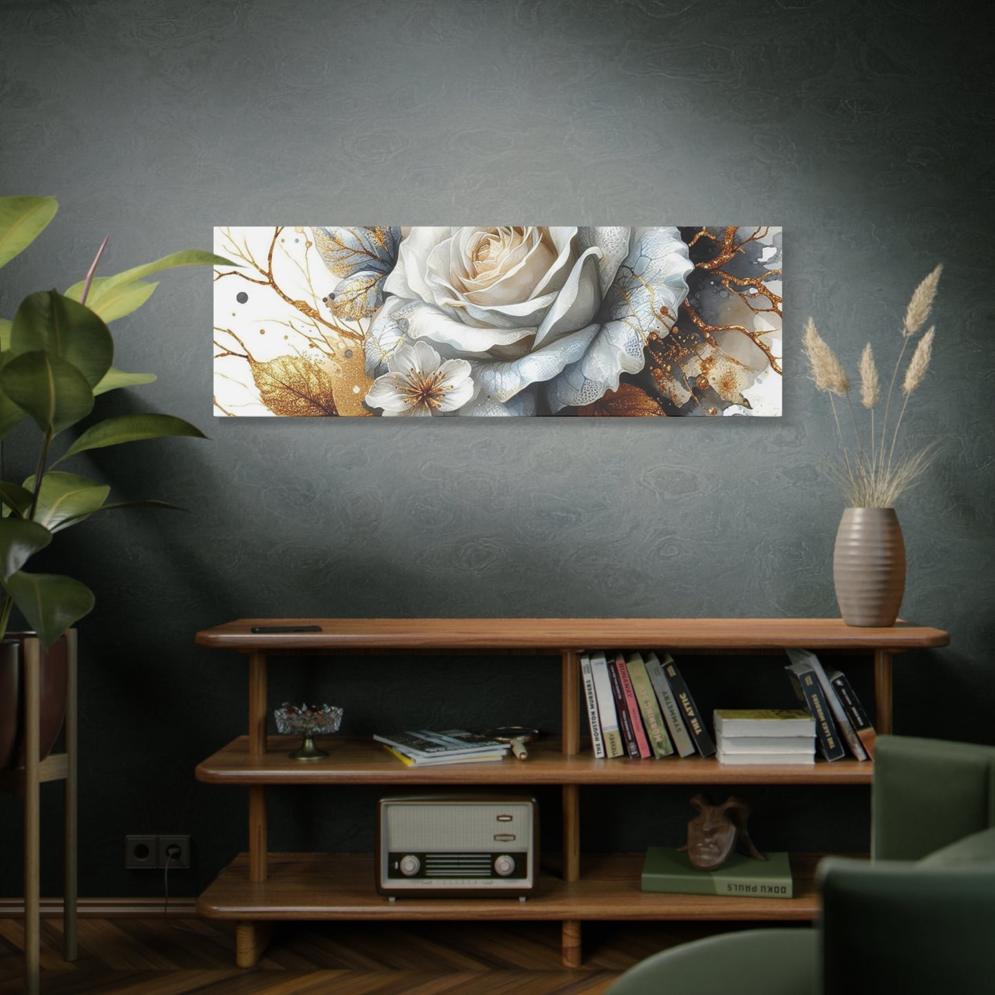 Matte Canvas, Stretched, 1.25" - Gold and Black