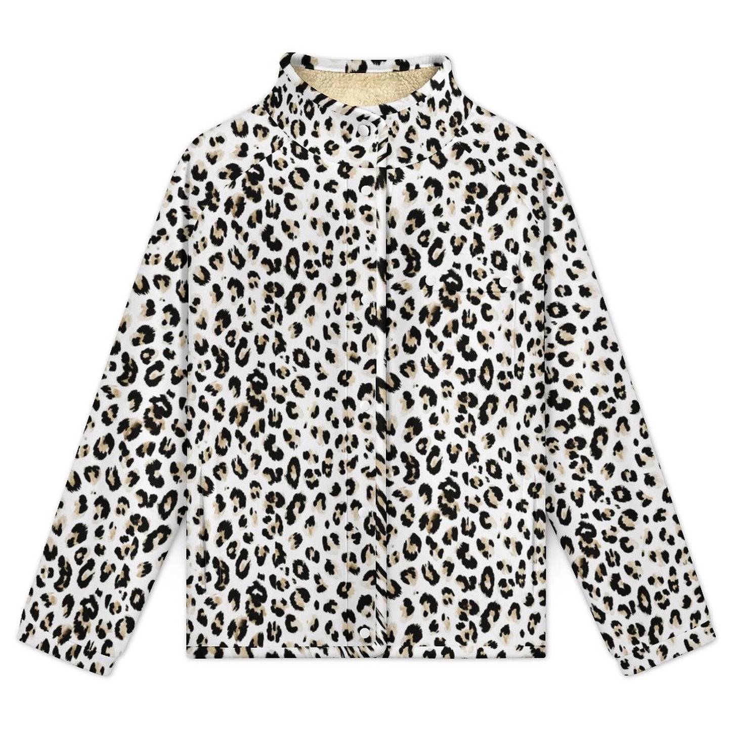 Stand-up Collar Fleece Casual Jacket