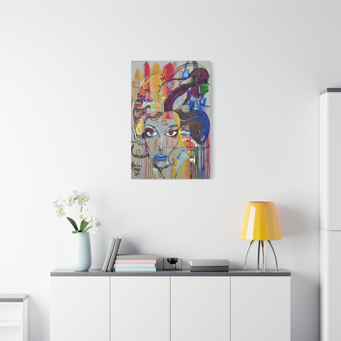 Colorful Graffiti Portrait Canvas