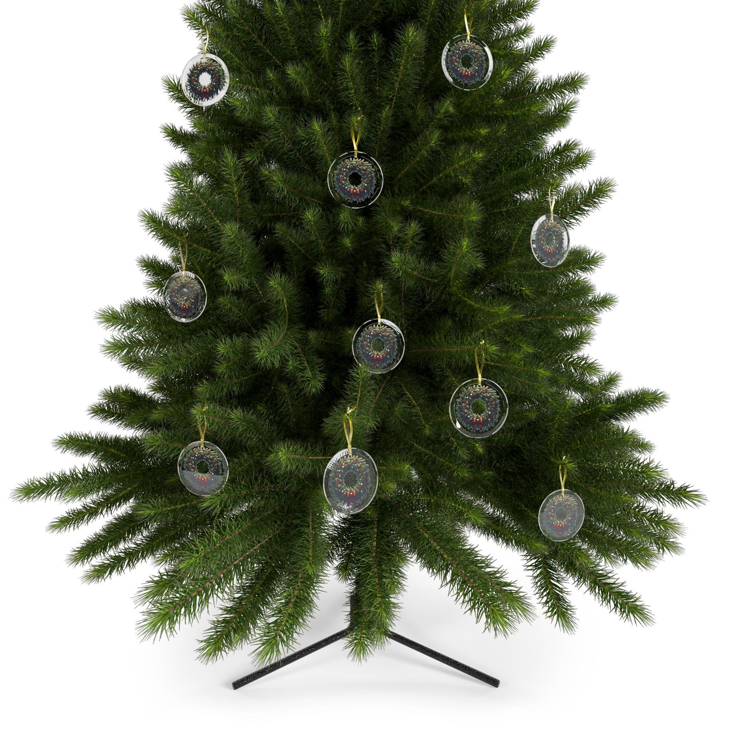 Glass Ornaments - Christmas Wreath