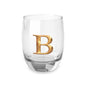 Personalized Whiskey Glass with Initial, Customized Barware Letter B