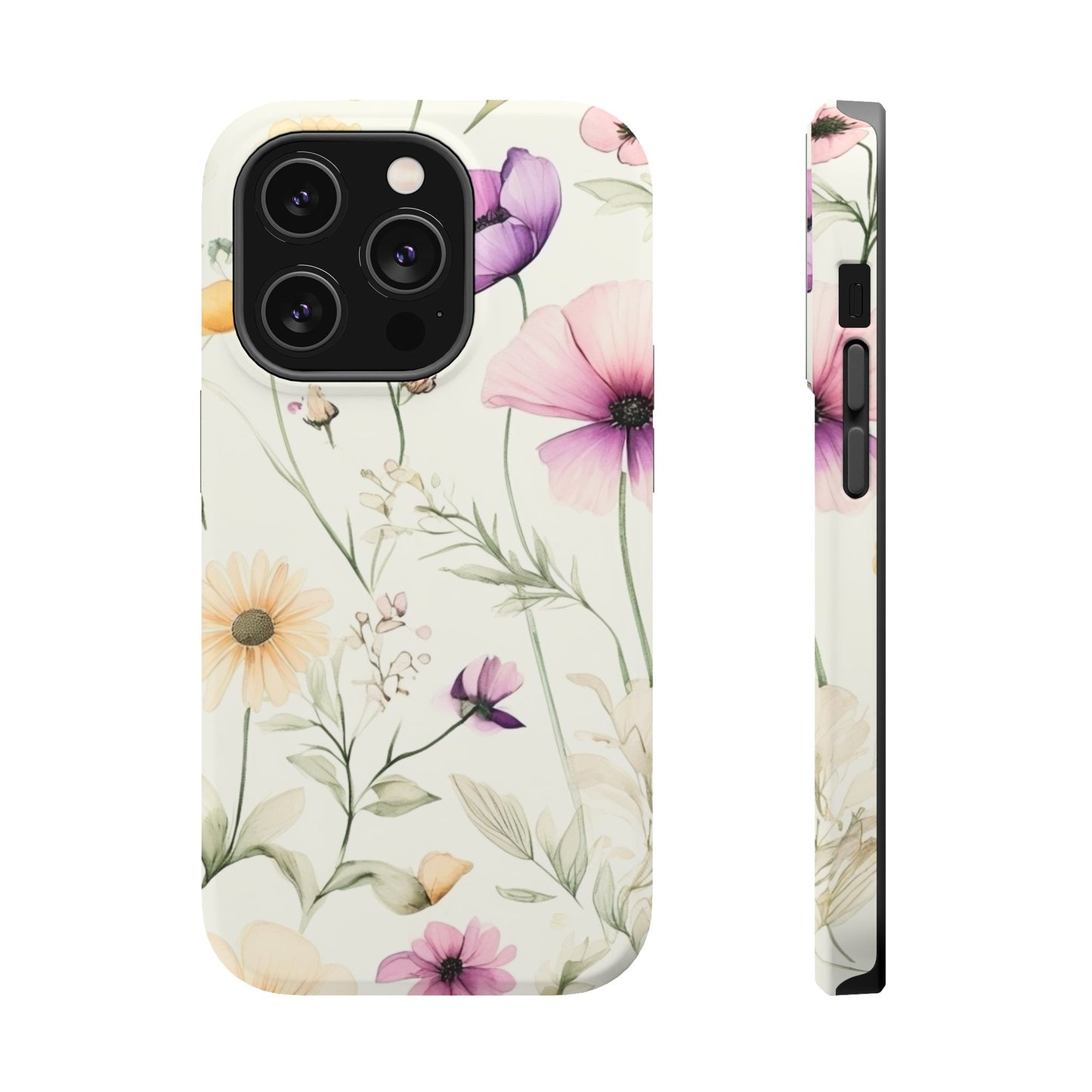 Floral Watercolor Magnetic Impact-Resistant Phone Case