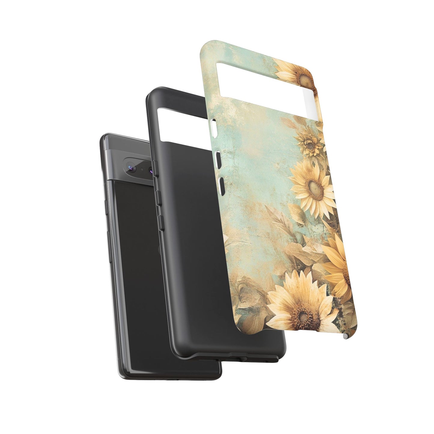Sunflower Phone Case, Tough Shell Floral Cover, Nature Inspired Gift, Durable Protective Case, Perfect for Spring and Summer