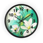 Wall Clock - Green White Floral