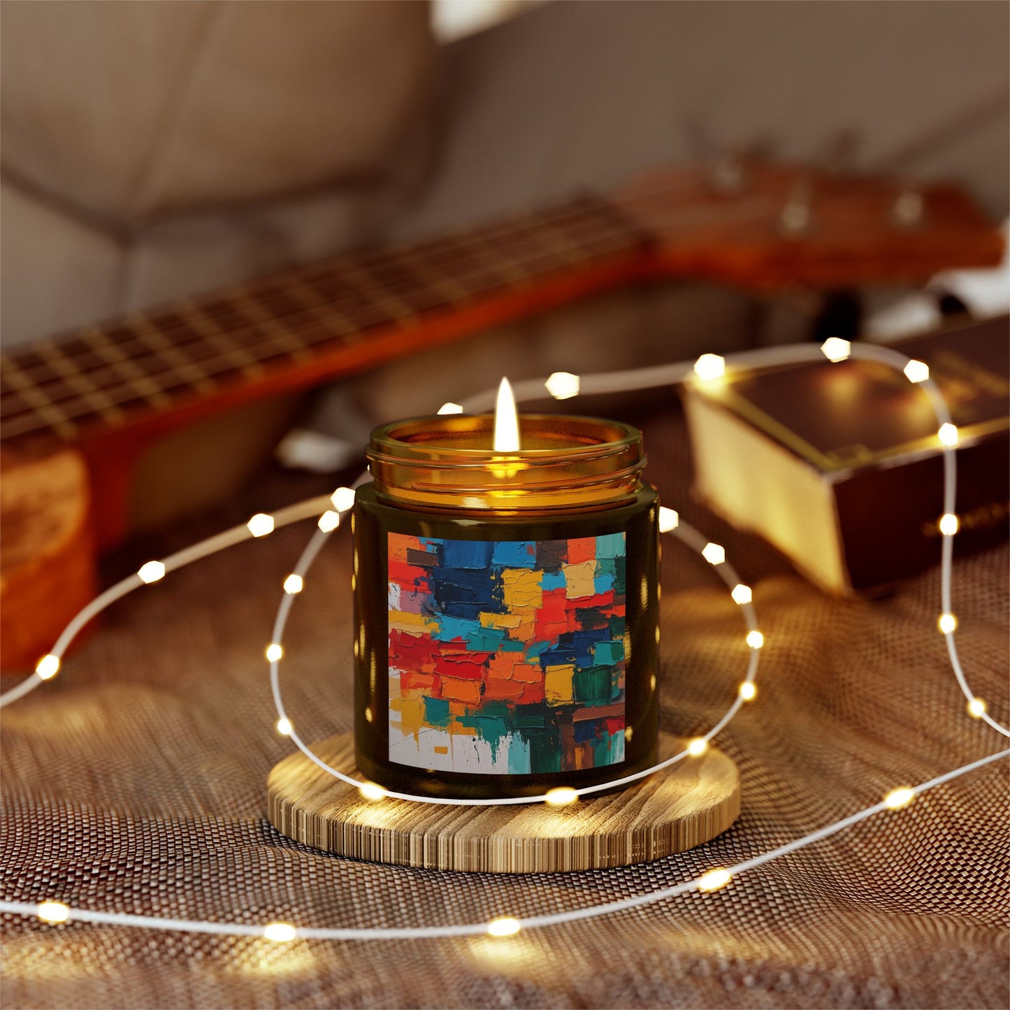 Scented Candles, Coconut Apricot Wax (4oz, 9oz) - Multi color
