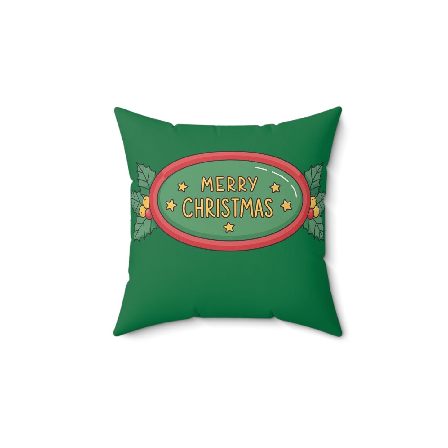 Christmas Decorative Pillow, Cozy Holiday Accent, Festive Home Decor, Merry Christmas Cushion, Seasonal Gift Idea