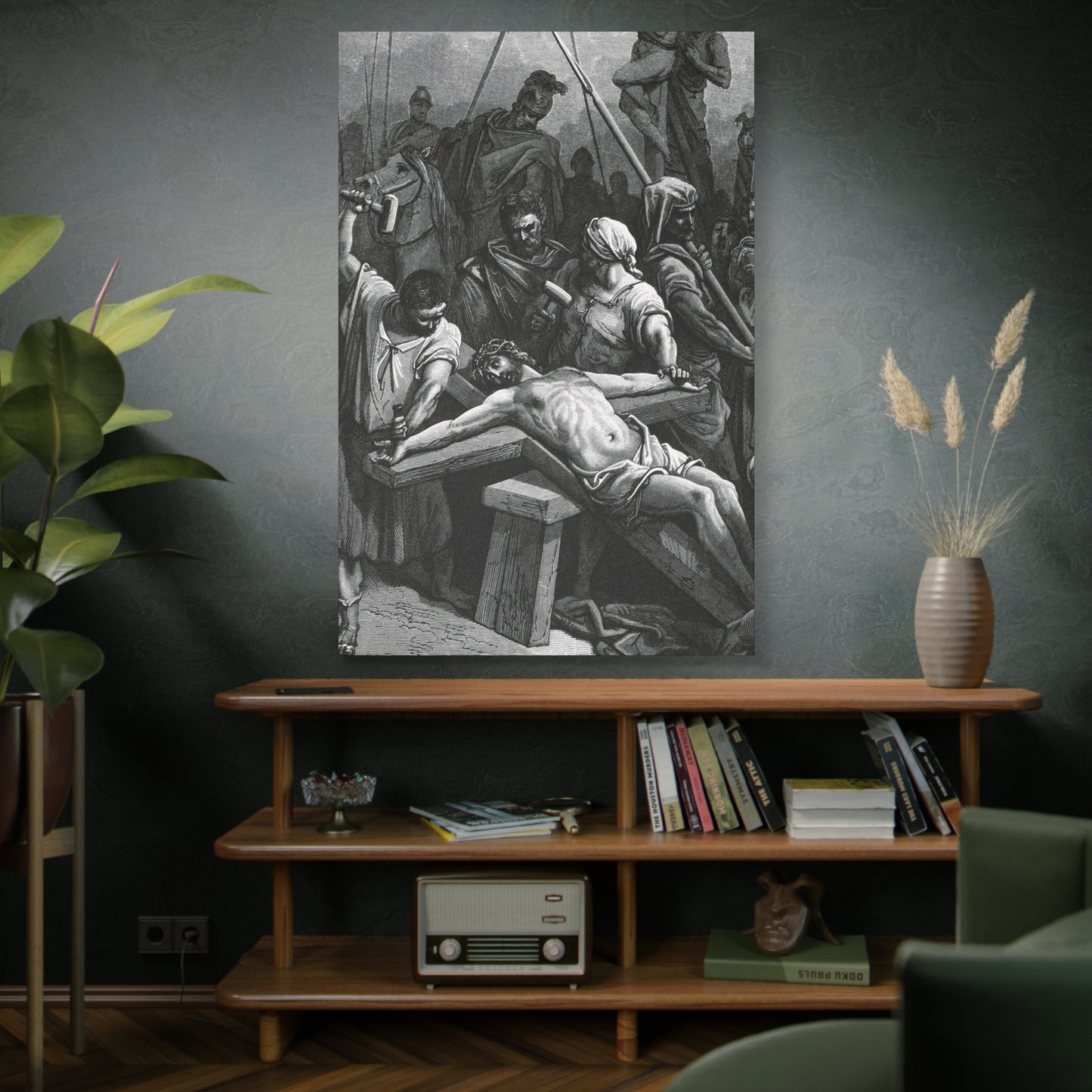 Crucifixion Art Matte Canvas Print – Stretched Religious Wall Decor