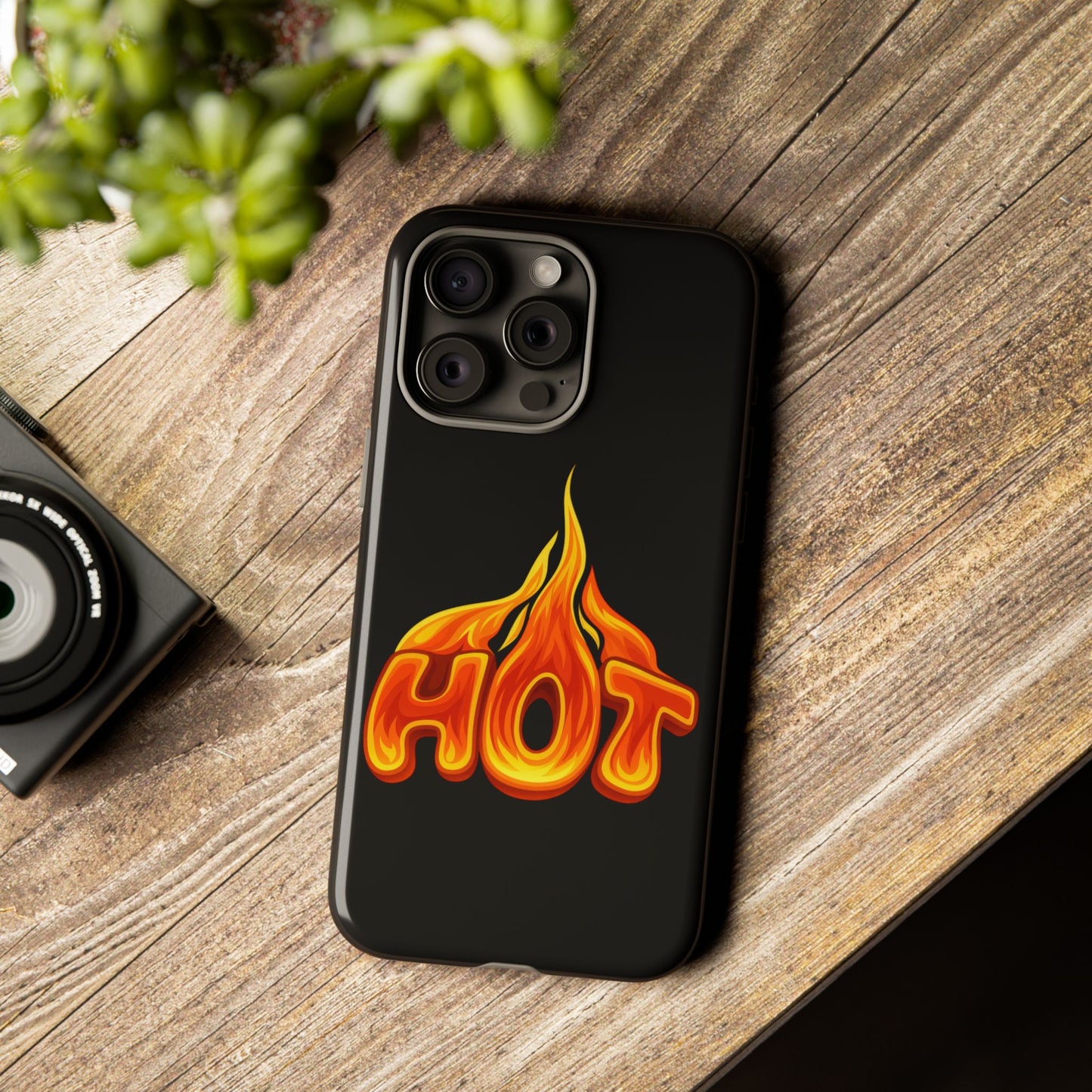 Stylish Phone Case, Hot Flames Design, Gift for Teens, Trendy Accessory, Protective Cover, Unique Phone Case