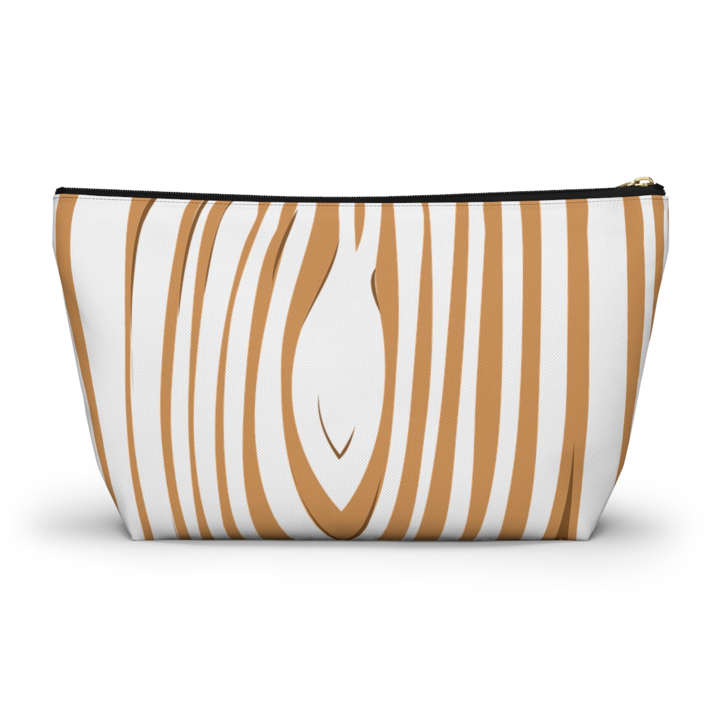 Chic T-bottom Accessory Pouch, Stylish Makeup Bag, Canvas Cosmetic Case, Travel Organizer, Gifts for Her