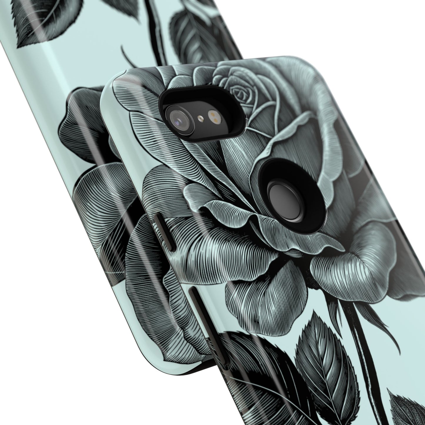 Elegant Floral Phone Case, Tough Cases for iPhones, Black Rose Design, Gift for Her, Stylish Phone Cover, Birthday Gifts