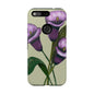 Floral Phone Case - Tough Cases, Purple Flower Design, Cell Phone Accessories, Gift for Her, Nature Lover Essentials