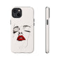 Stylish Phone Case with Artistic Lip Design, Femme Tech Accessory, Trendy Device Cover, Gift for Her, Unique Phone Accessories