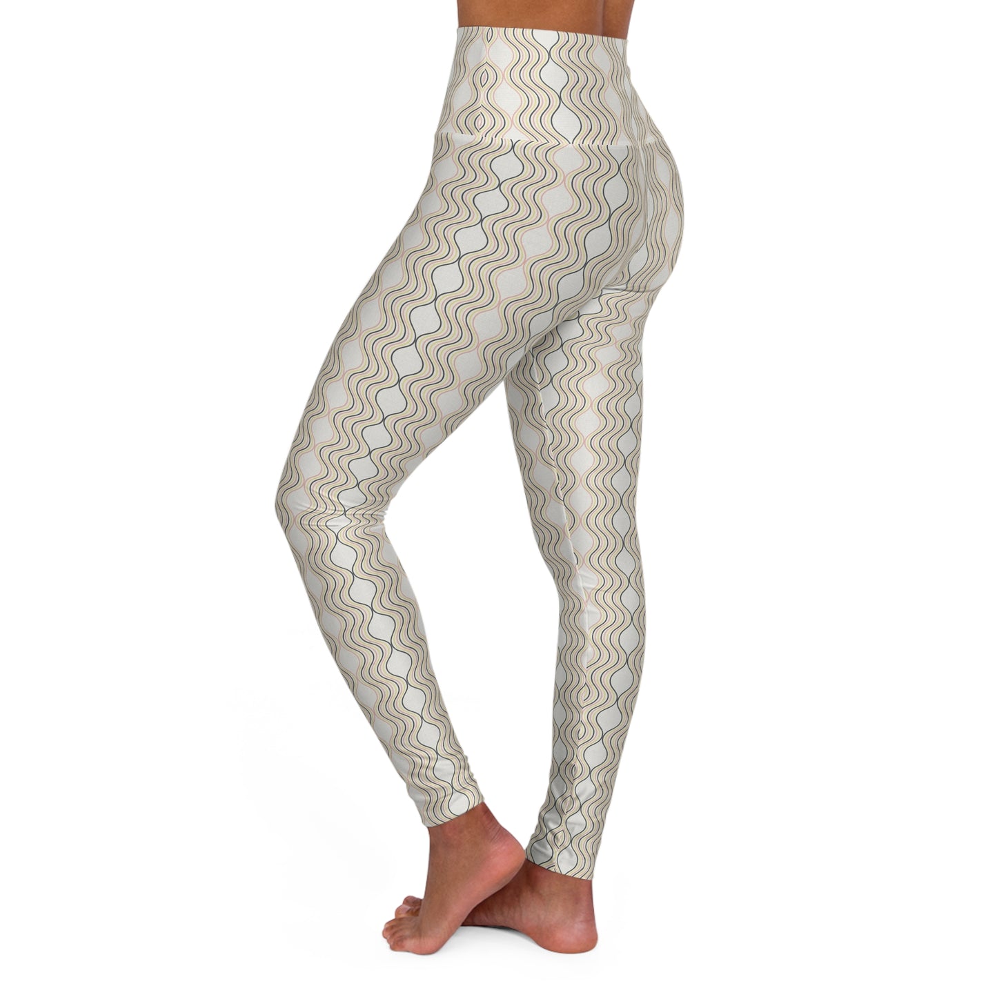 Trendy High Waisted Yoga Leggings, Fitness Pants, Workout Leggings, Activewear, Stylish Exercise Bottoms