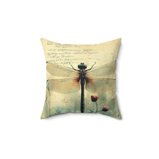 Vintage Dragonfly Decorative Pillow, Home Decor