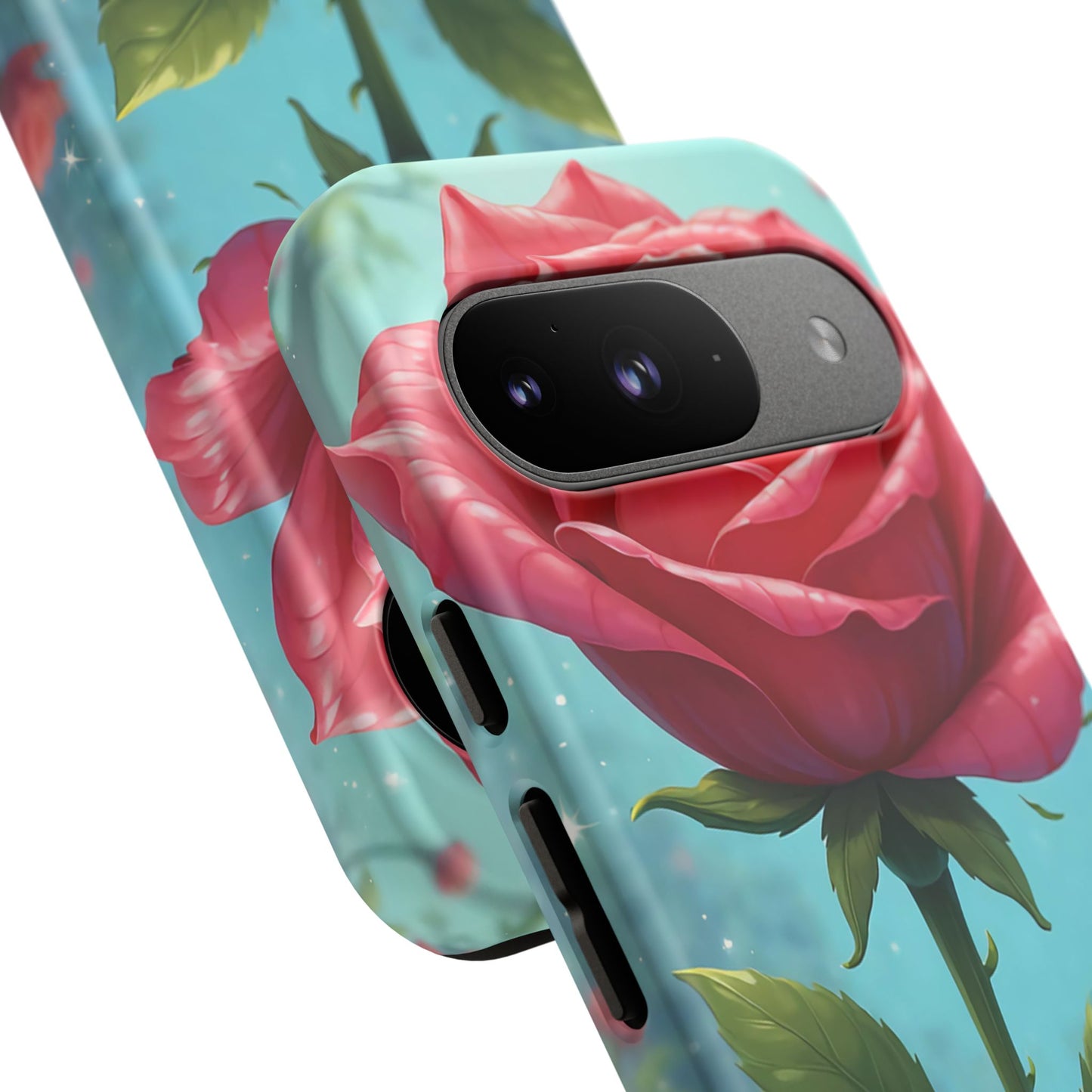 Floral Phone Case, Tough Cases with Elegant Rose Design, Stylish iPhone Cover, Rose Flower Gift for Nature Lovers, Unique Mobile Accessories