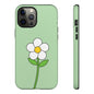 Floral Phone Case - Tough Cases for Nature Lovers, Cute Green Flower Design, iPhone Cover, Gift for Her, Spring Accessories