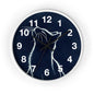 Moonlit Cat Wall Clock | Night Sky Silhouette, Minimal Numerals