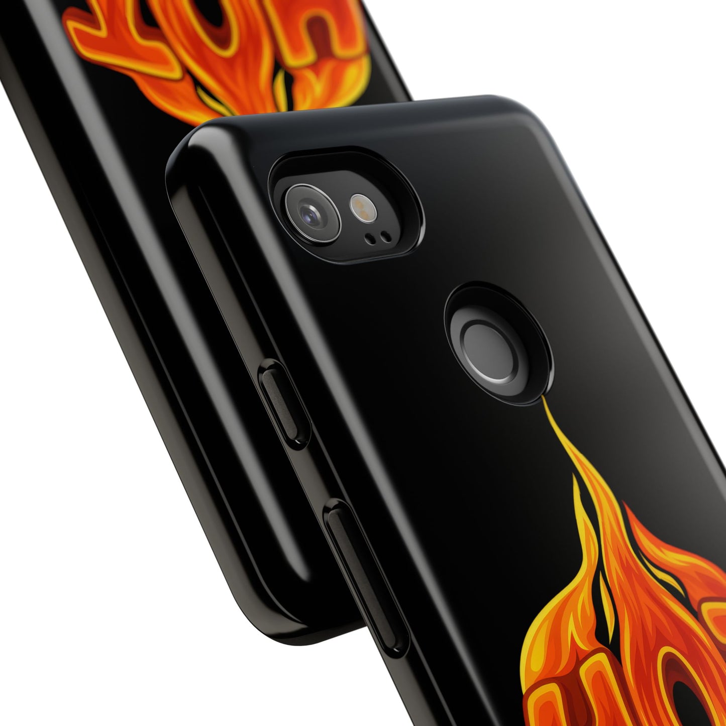 Stylish Phone Case, Hot Flames Design, Gift for Teens, Trendy Accessory, Protective Cover, Unique Phone Case