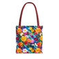 Colorful Floral Tote Bag — Vibrant All-Over Print Shopper