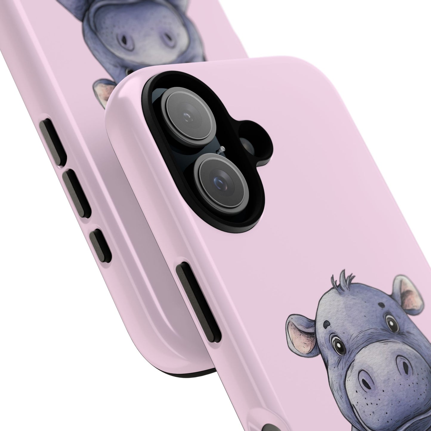 Cute Hippo Phone Case - Tough Cases, Animal Phone Cover, Kawaii Accessories, Gifts for Kids, Unique Tech Gear