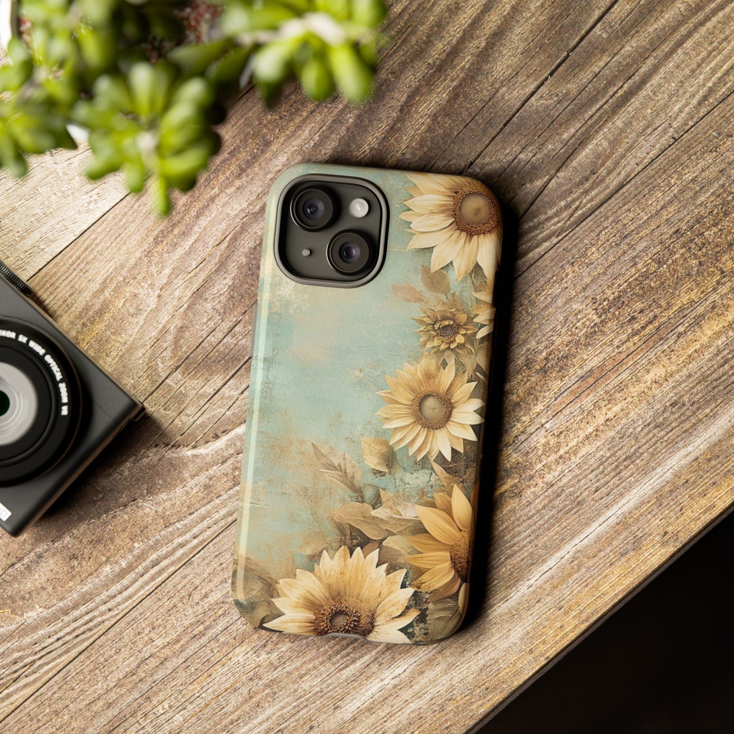 Sunflower Phone Case, Tough Shell Floral Cover, Nature Inspired Gift, Durable Protective Case, Perfect for Spring and Summer