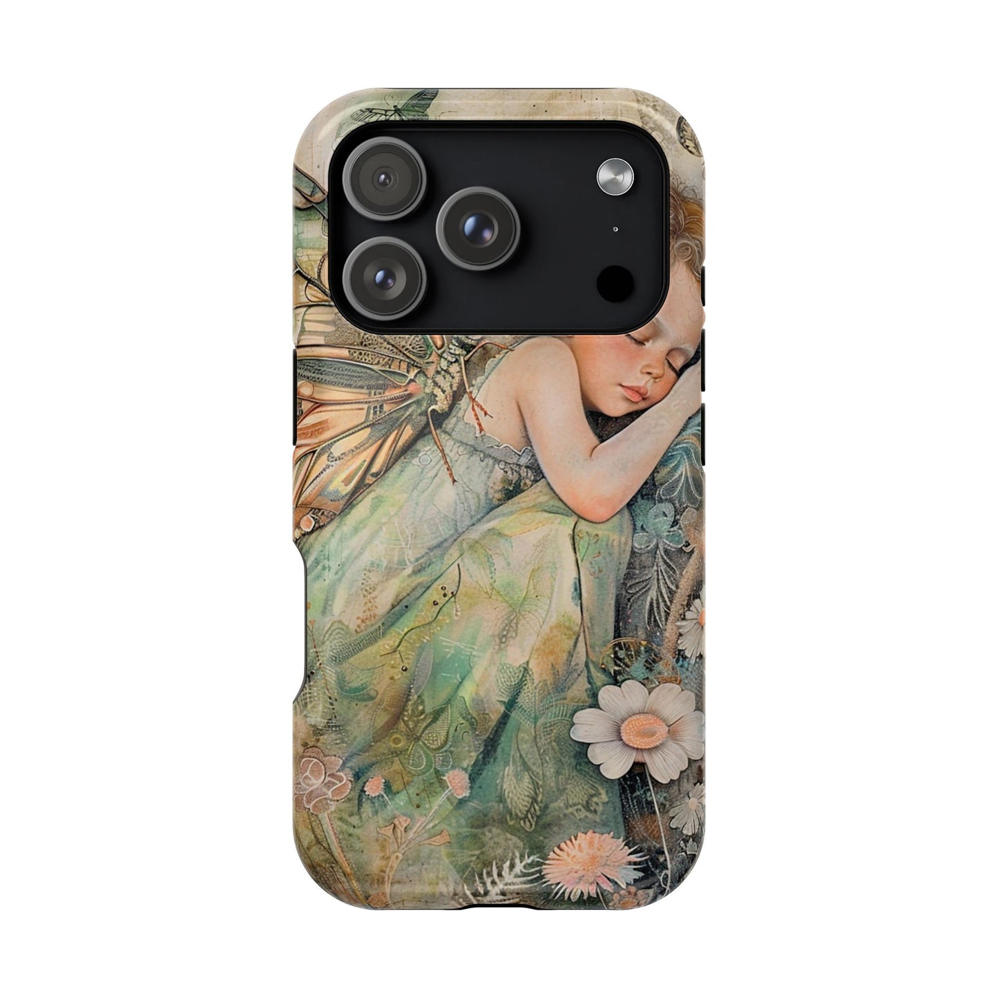 Fairy Sleeping Phone Case — Magnetic Impact-Resistant iPhone Cover